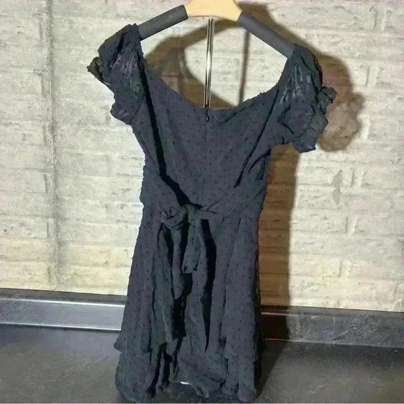 Fixmatti Women Ruffle Rompers Short Sleeve Chiffon Shorts Jumpsuit- M- NWOT - Picture 6 of 13